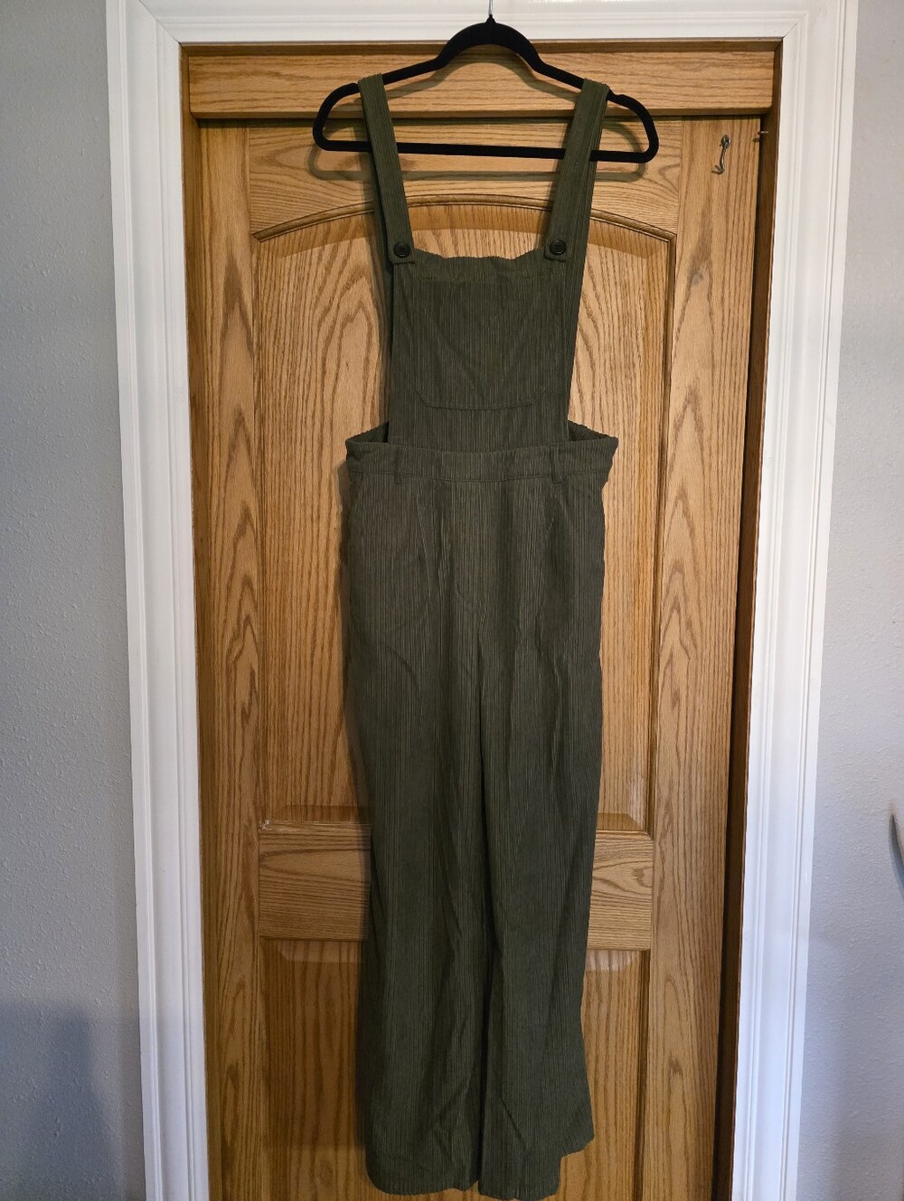 Cider Olive Green Corduroy Overalls Jumpsuit